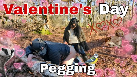 My Valentine’s Day Gift for him: Pants down and ass fuck in the woods